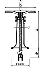Desenho técnico Pedestal de suspensão - 2