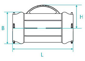 Desenho técnico Luva com bolsas para tubos PVC PBA