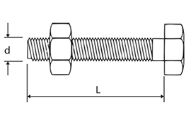 Desenho técnico Parafuso para Válvula Borboleta Flangeado
