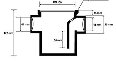 Desenho técnico Ralo Sifonado para Banheiro de Serviço 2