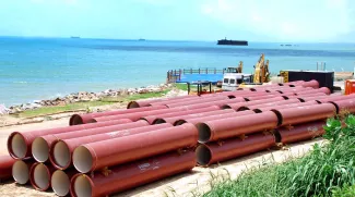 Revestimentos externos de tubos em ferro dúctil